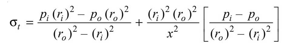 Stresses in Thick Cylindrical Shell from lames equation