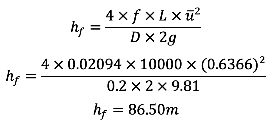 Loss of Head Due to Friction in Viscous Flow