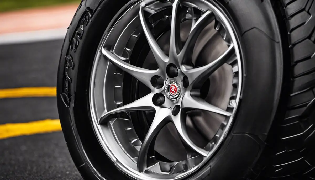 Image showing a tire with rubber components