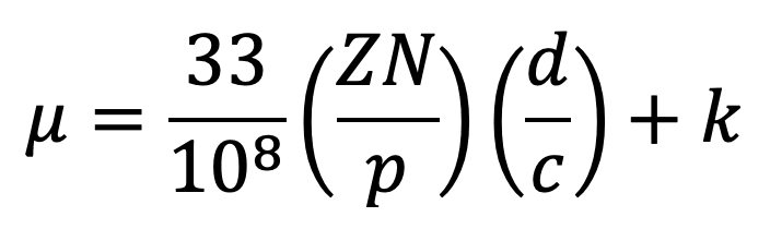 Coefficient of Friction for Journal Bearings